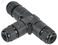 Коннектор кабельный герметичный WTP-106 3 PIN IP68 - foto