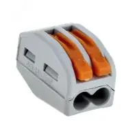 Строительно-монтажная клемма СМК, модель 412, с рычагом, 2 отверстия, 0.08-2.5мм2 (уп.100шт.) EKF PR - foto