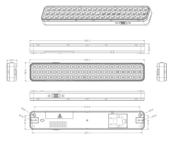 Светильник аварийного освещения светодиодный DBA-106-0-20 постоянный 60LED 6ч IP20 | Б0044399 | ЭРА